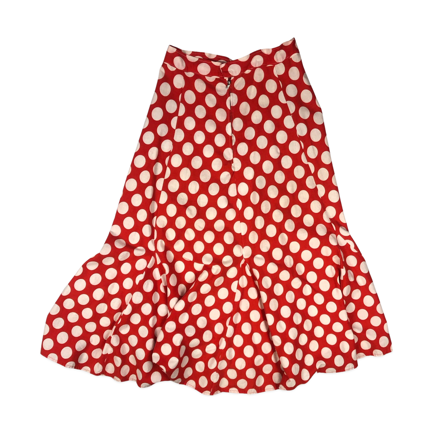 Vintage 60s 70s Polka Dot Print Skirt 8