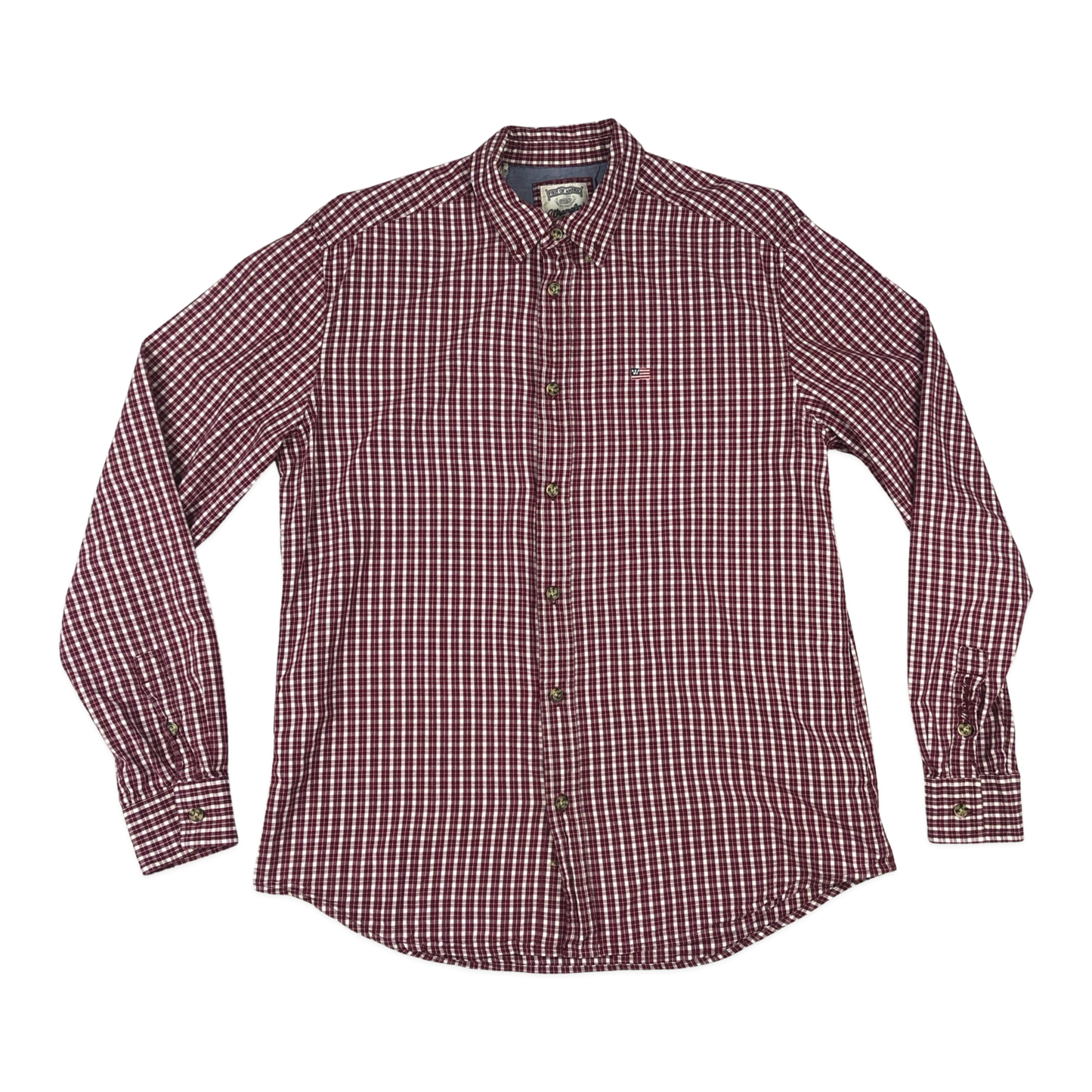 Vintage Wrangler Red and White Plaid Shirt M