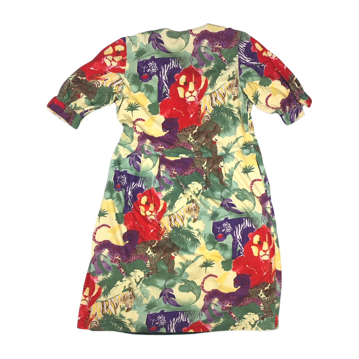 Vintage Safari Print Dress with Belt 14