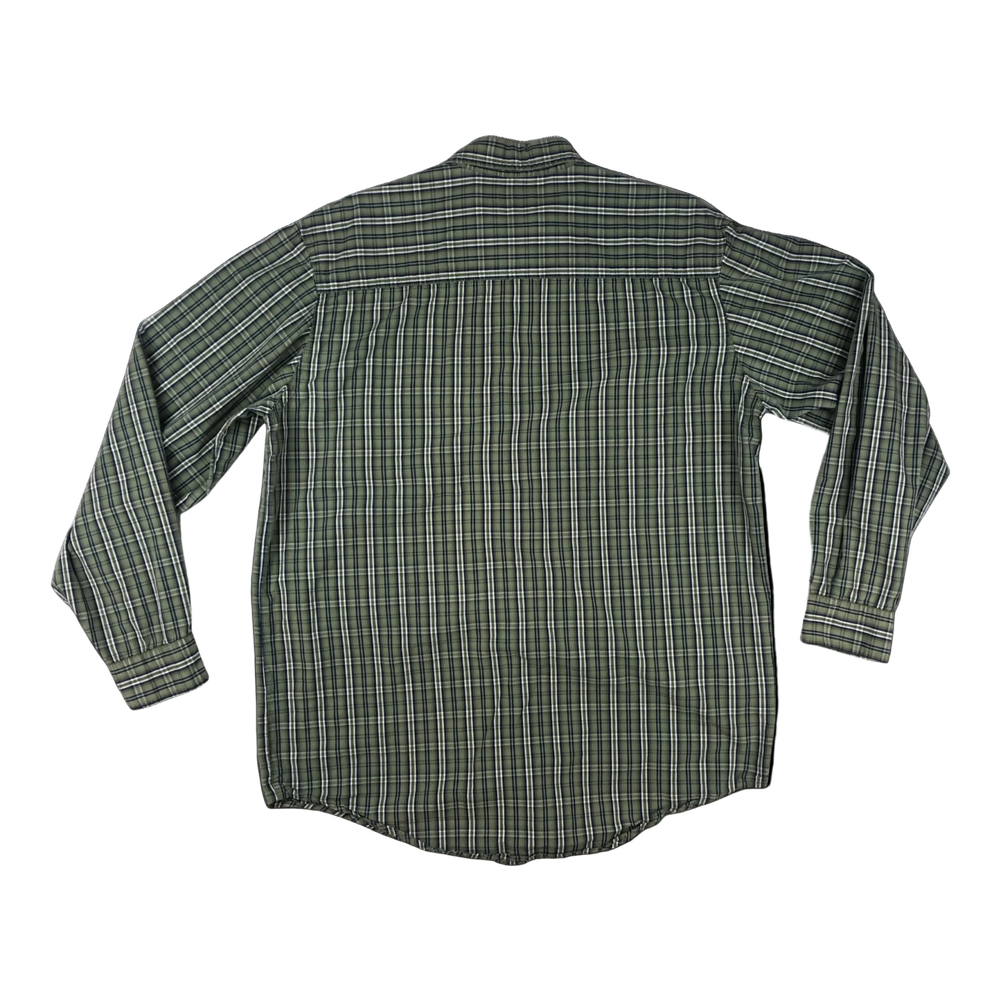 Vintage Levi's Green Checked Plaid Long Sleeve Button Up Casual Shirt XL