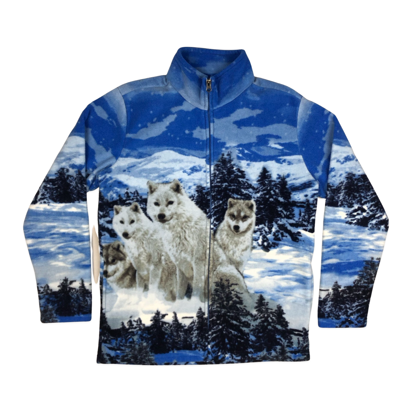Vintage Atlas Zip-up Wolf Fleece Jacket 10 12 14 16
