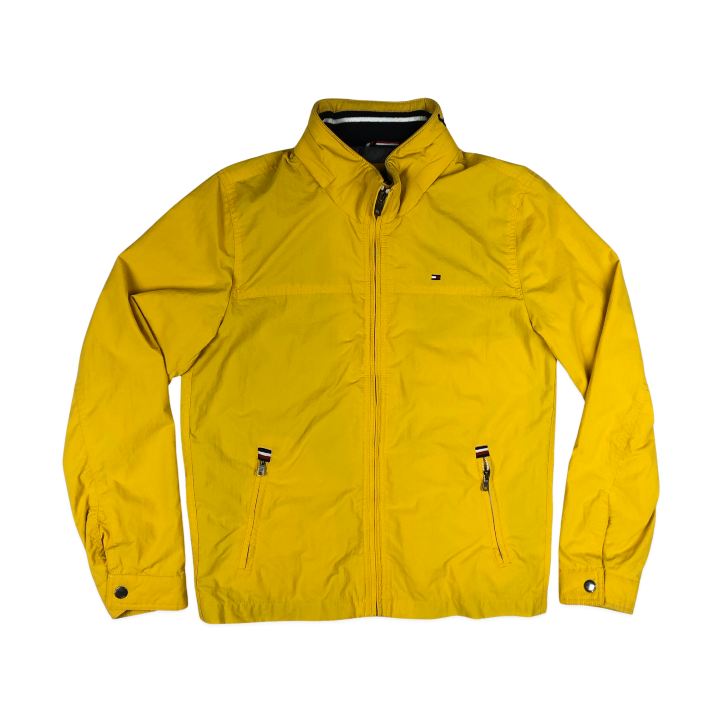 Vintage Tommy Hilfiger Yellow Zip-up Raincoat M