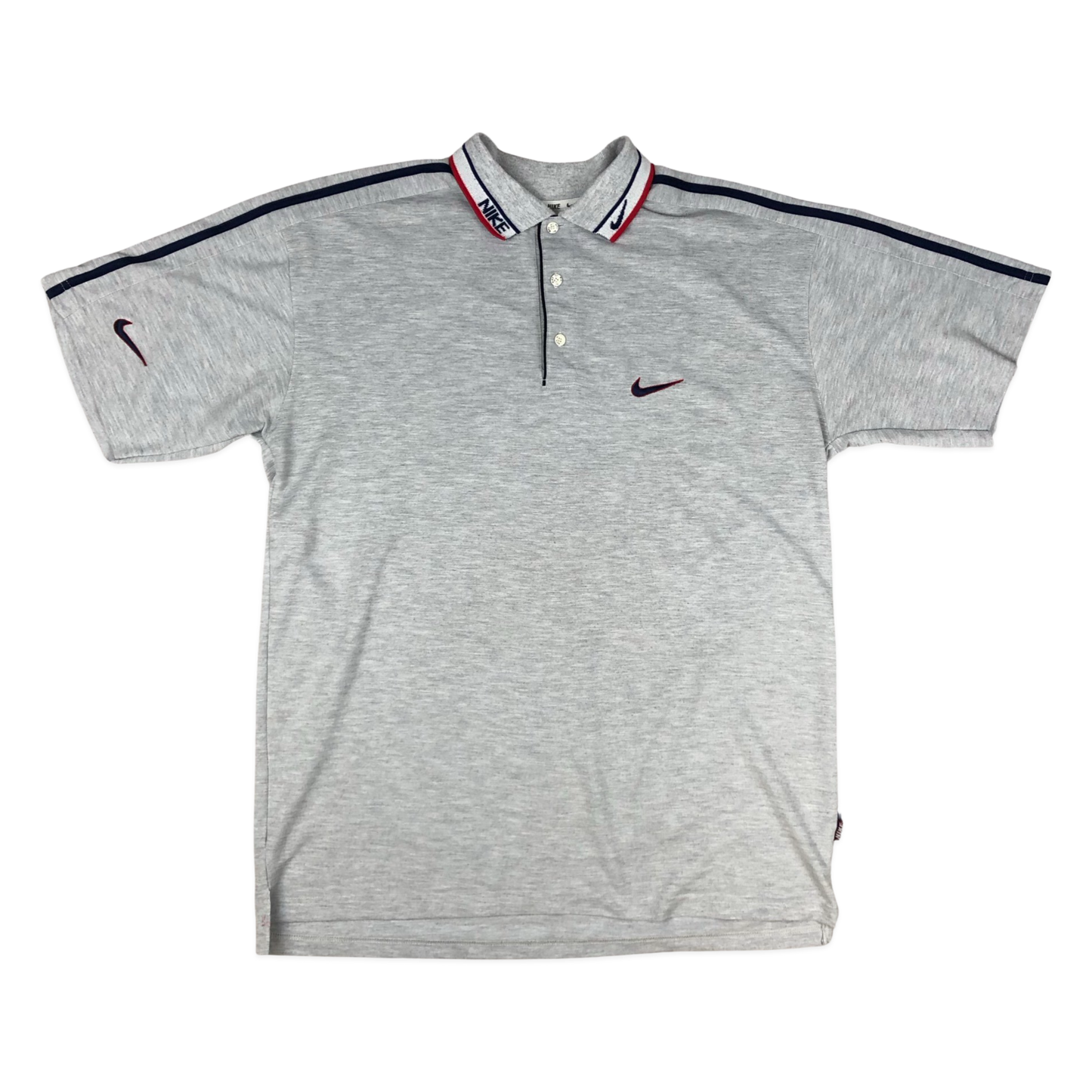 Vintage 90s Nike Grey Polo Shirt XL