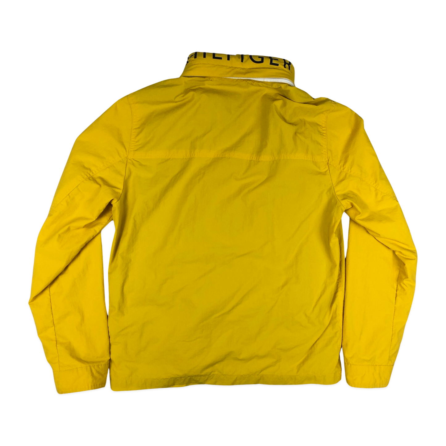Vintage Tommy Hilfiger Yellow Zip-up Raincoat M