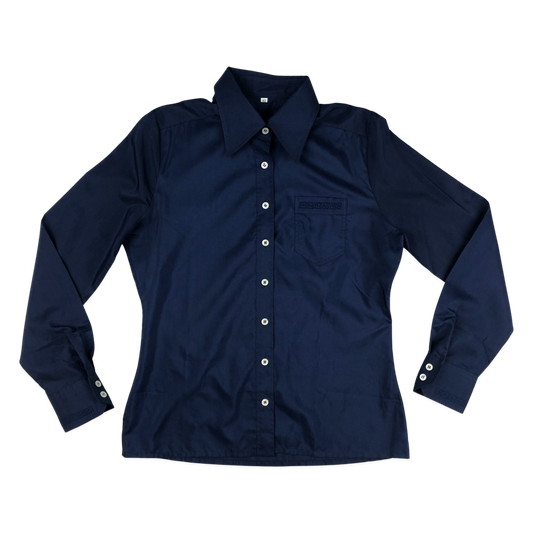 Vintage 70s Navy Blouse 14