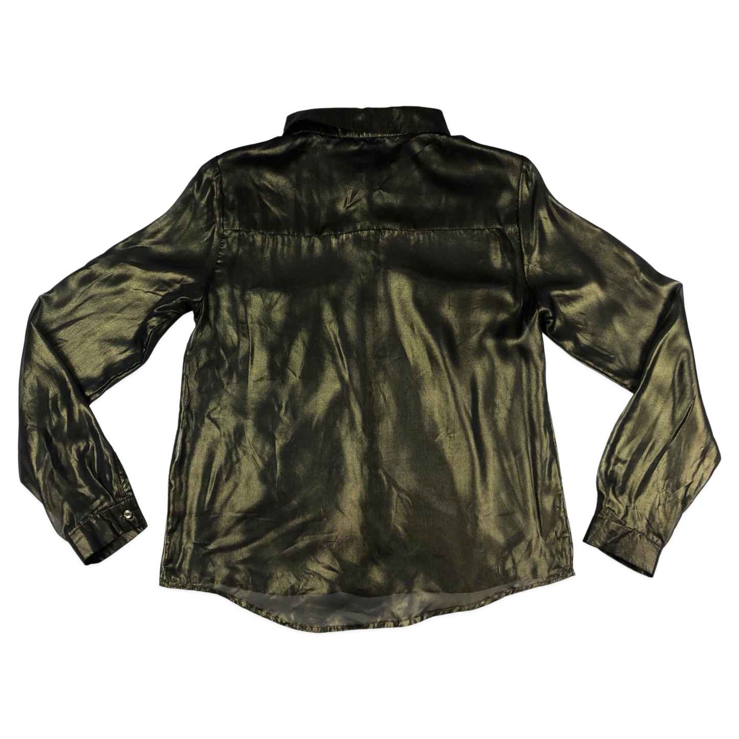 Vintage 90s Y2K Brown Sheer Blouse 12