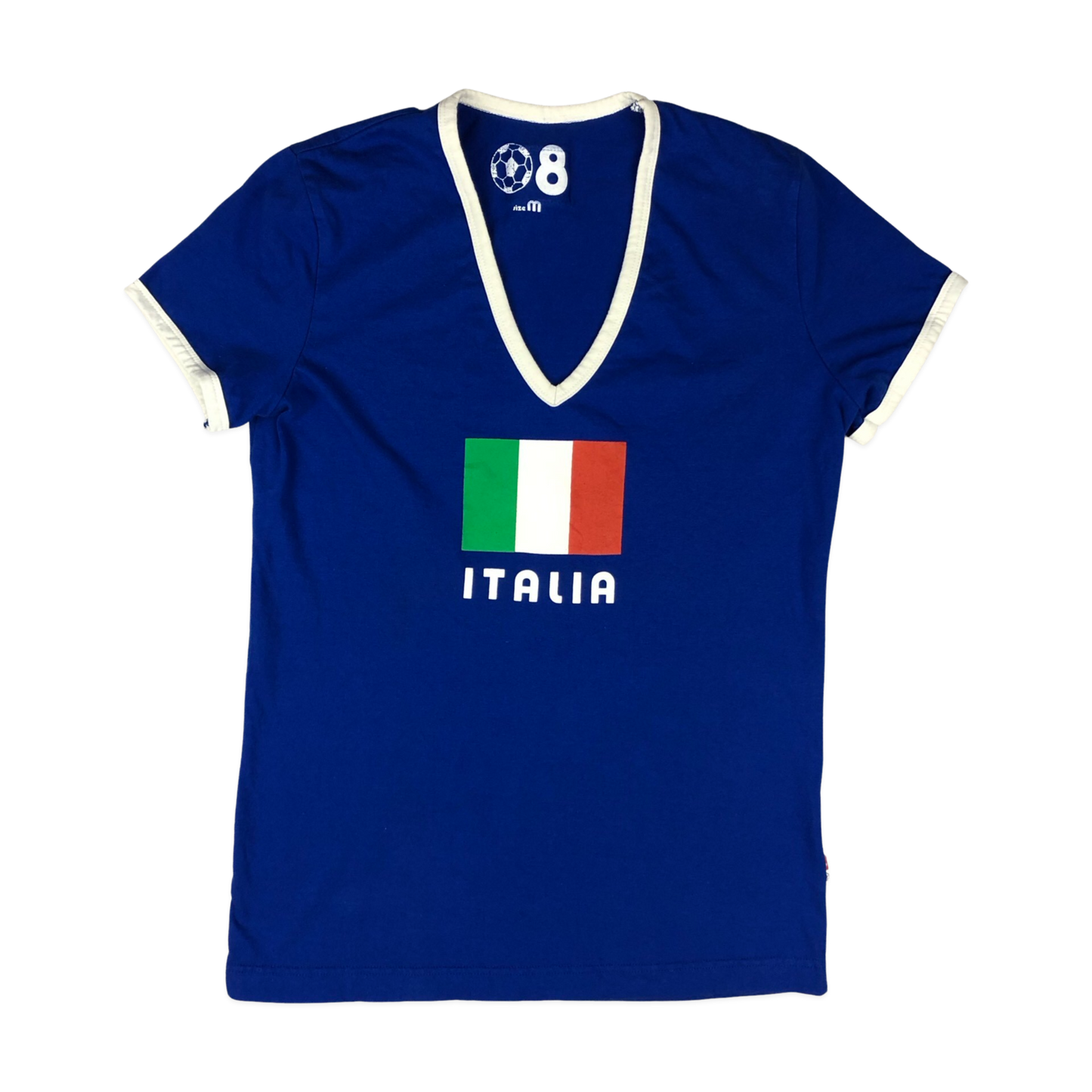 Vintage Blue Italia Ringer Baby Tee 10