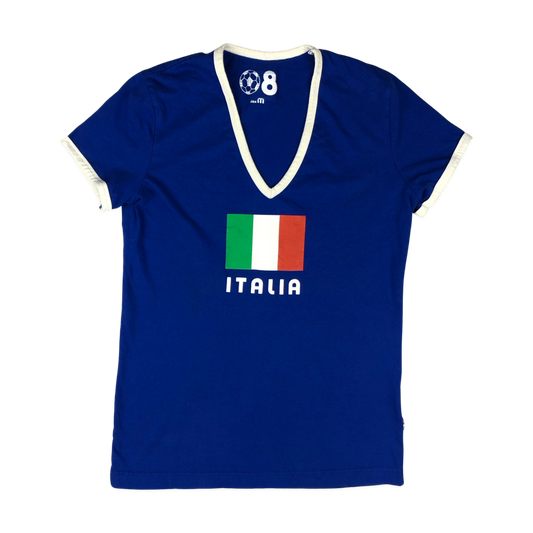 Vintage Blue Italia Ringer Baby Tee 10