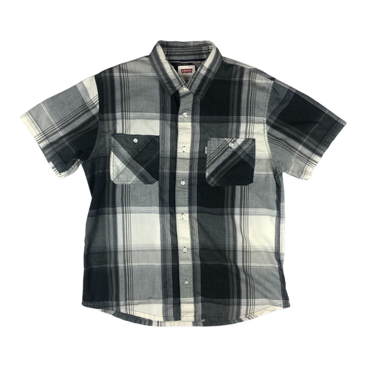 Vintage Levi's Grey Plaid Shirt L