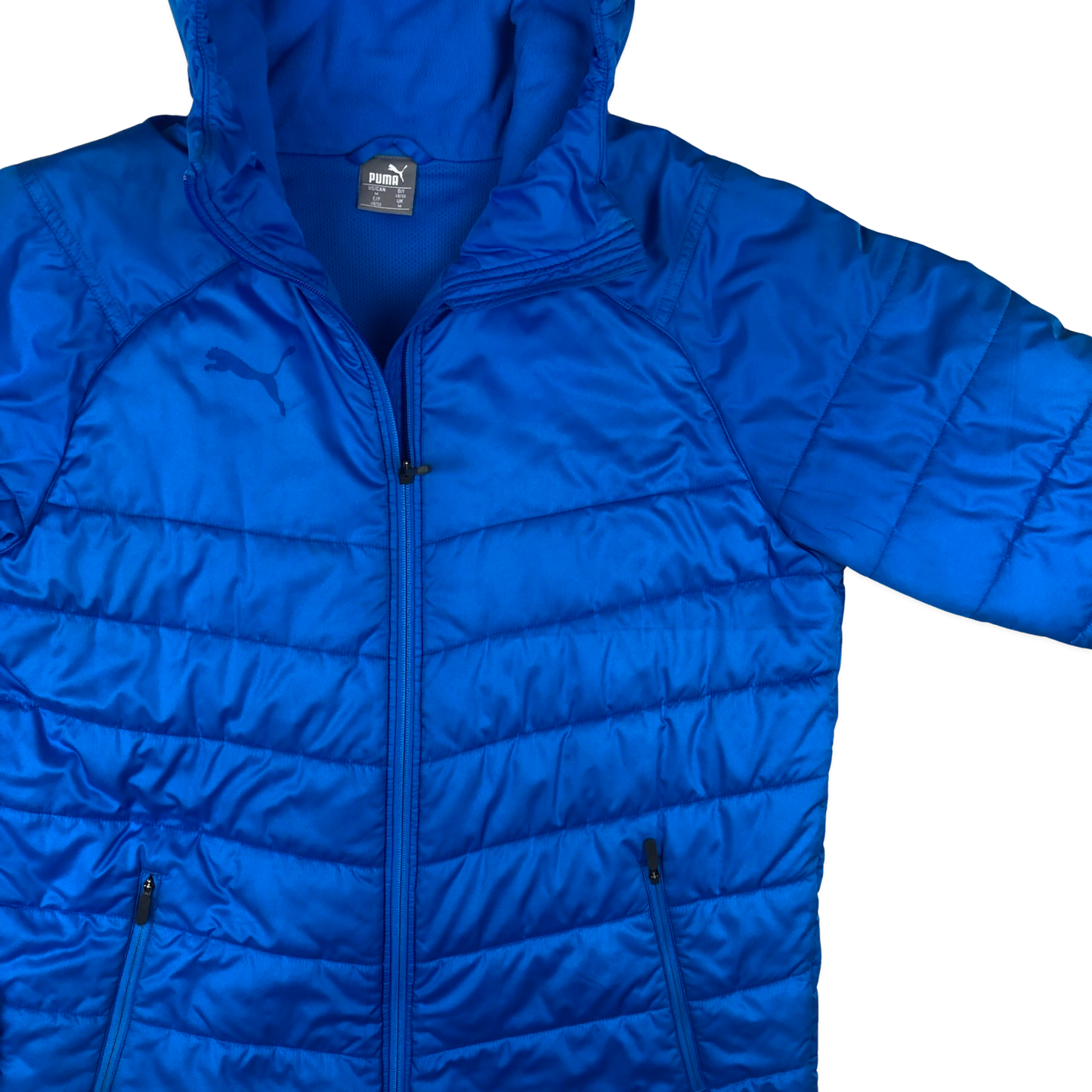 Vintage Puma Bright Blue Zip-up Puffa Jacket XL