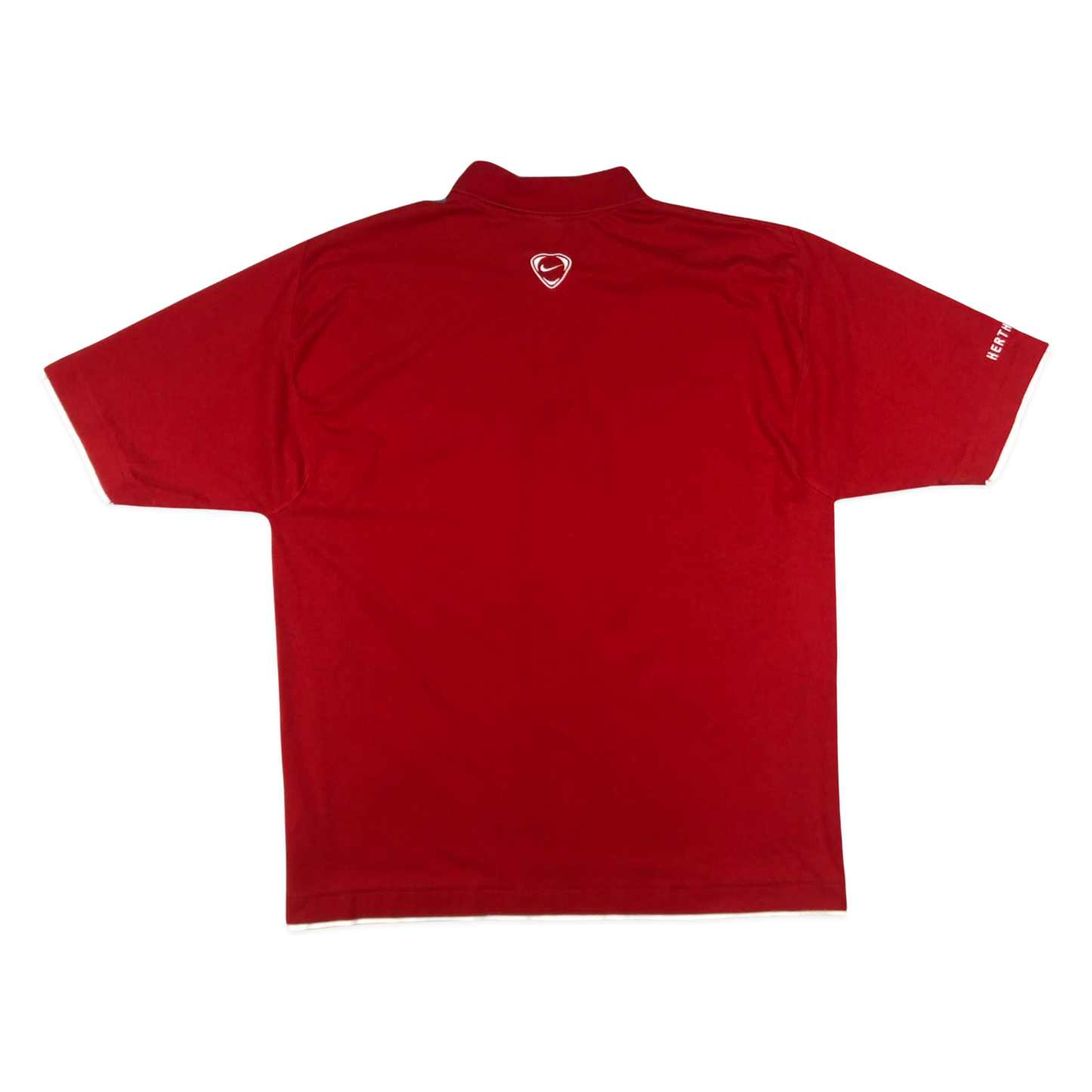 Vintage 00s Nike Hertha BSC Red Polo Shirt XL