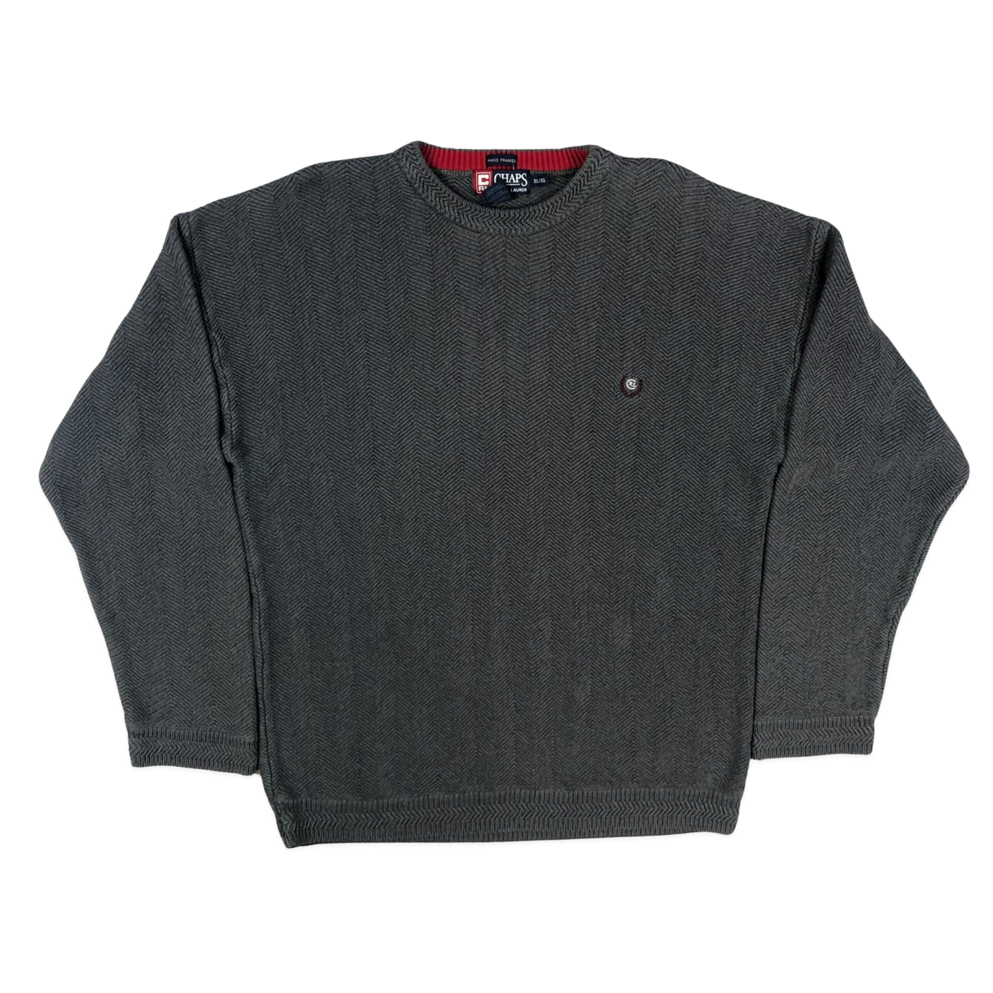 Vintage Chaps Grey Knit Jumper XL