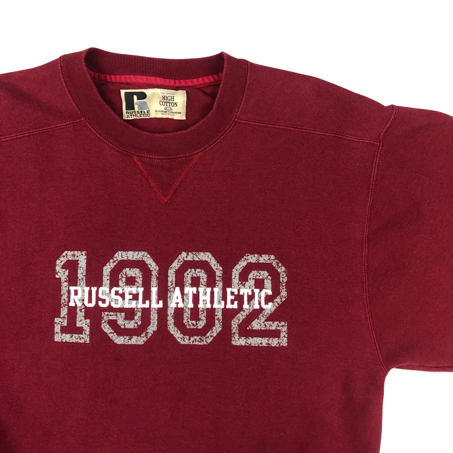 Vintage Russell Athletic "1902" Red Sweatshirt L