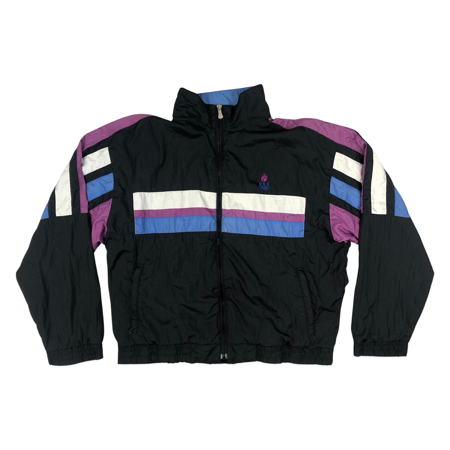 Vintage 90s US Olympic Black Shell Coat XXL