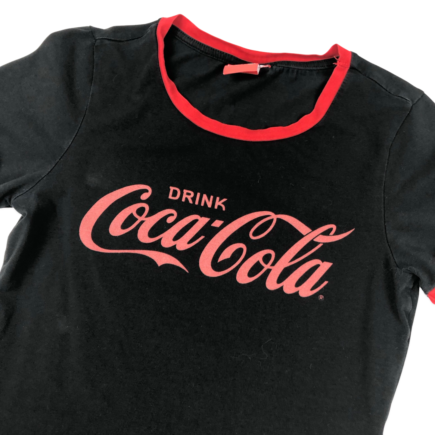 Coca Cola Black and Red Ringer Baby Tee 4