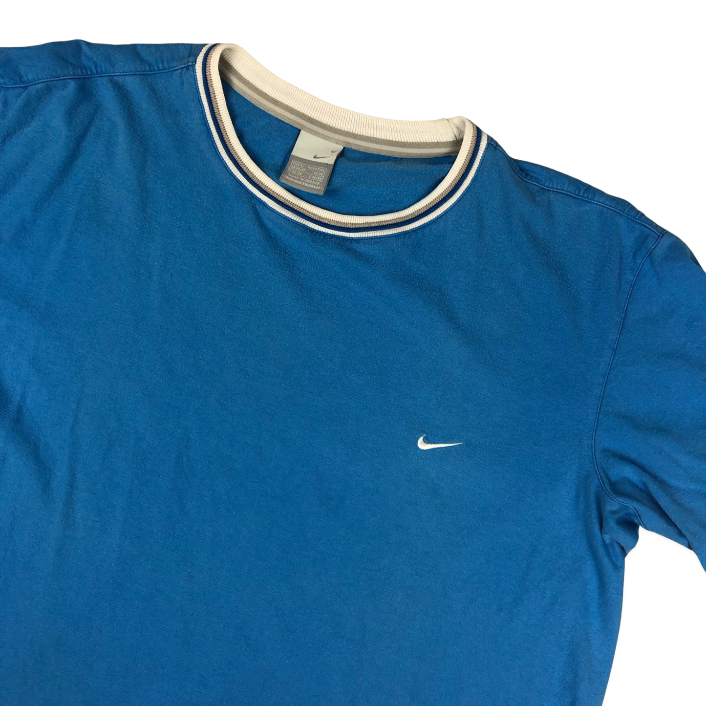 Vintage Y2K Nike Blue Ringer Tee XL