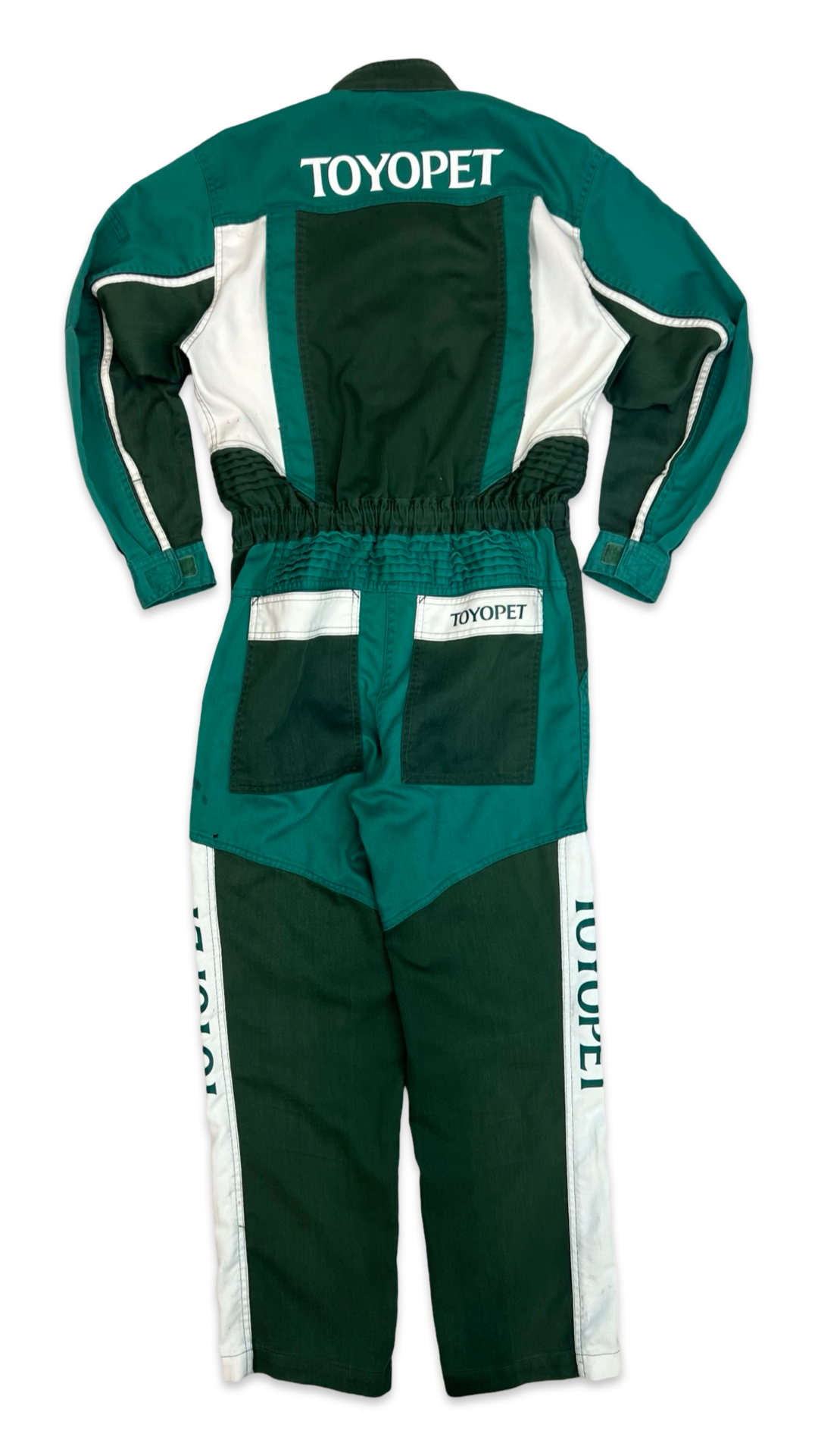 Vintage Toyoto Tecno Green Technician Boiler Suit Coveralls S M W30 L28