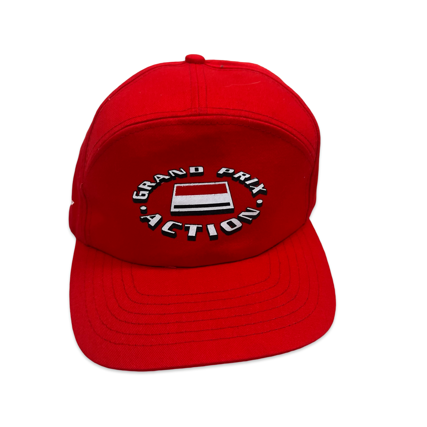 Vintage 90s Grand Prix Red Trucker Cap