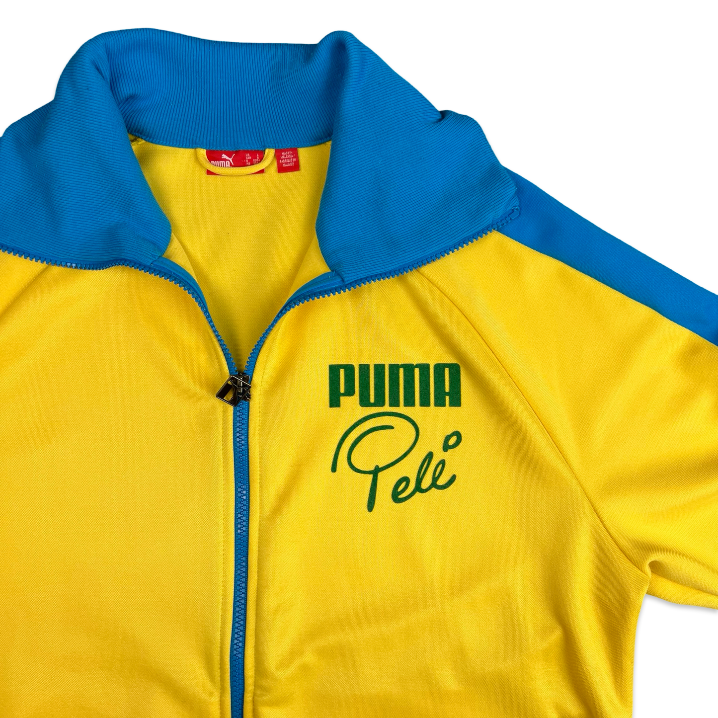 Puma PELE RARE Yellow Blue Football Track Jacket L