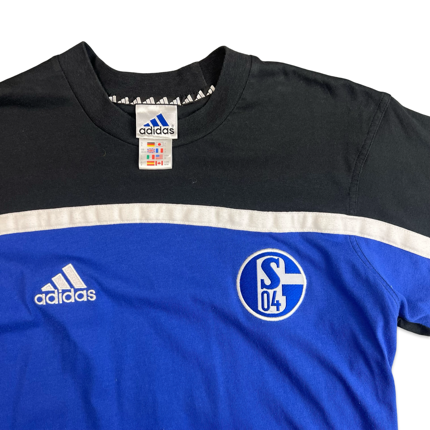 00's Y2K Adidas Schalke T-shirt L