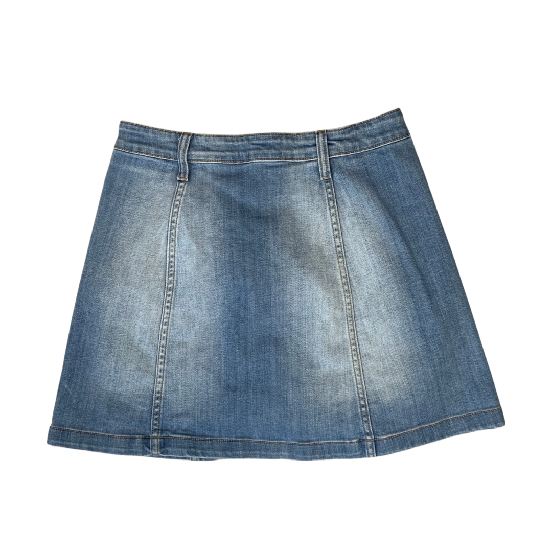Vintage Y2K Button Down Denim Mini Skirt 12