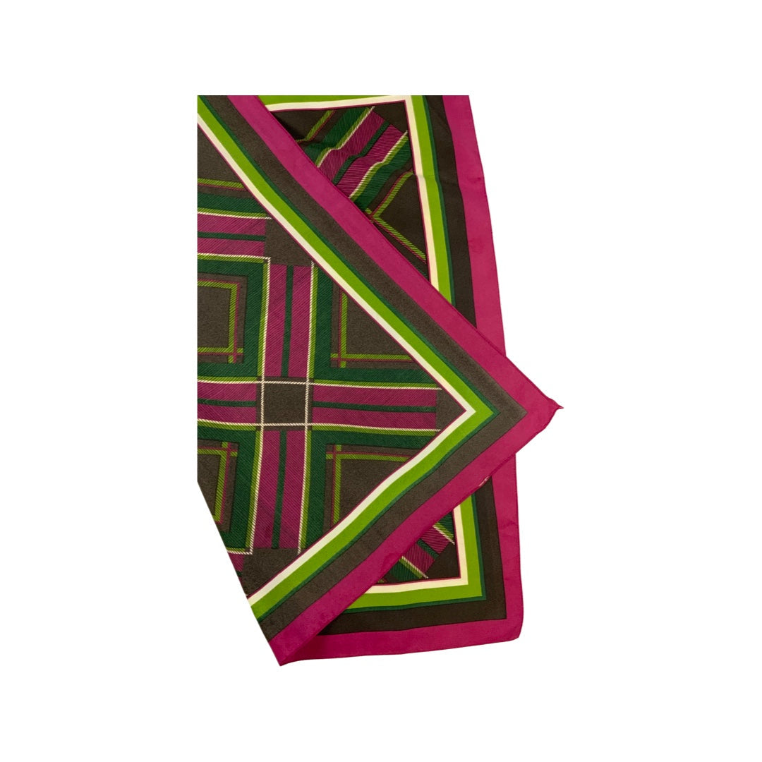 Vintage Purple and Green Diamond Pattern Scarf