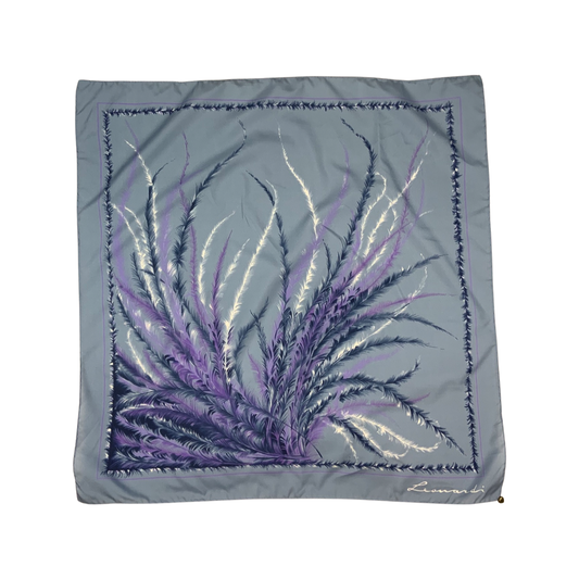 Vintage Grey Lavender Print Scarf