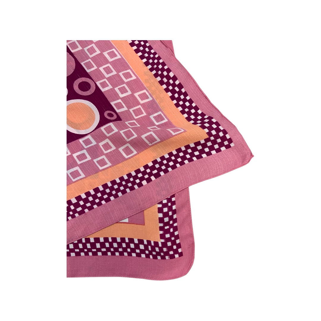 Vintage Purple and Pink Silk Scarf