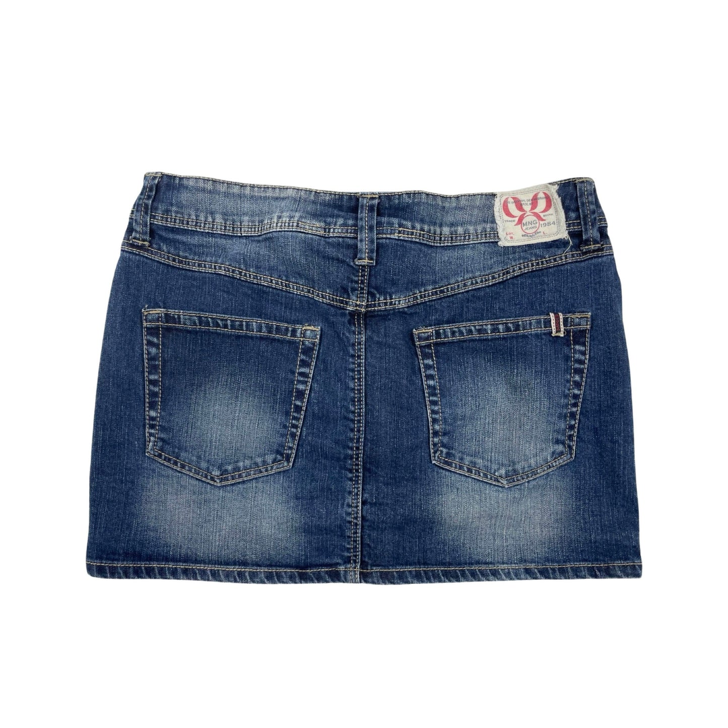 Vintage Denim Skirt Micro Low Rise 10