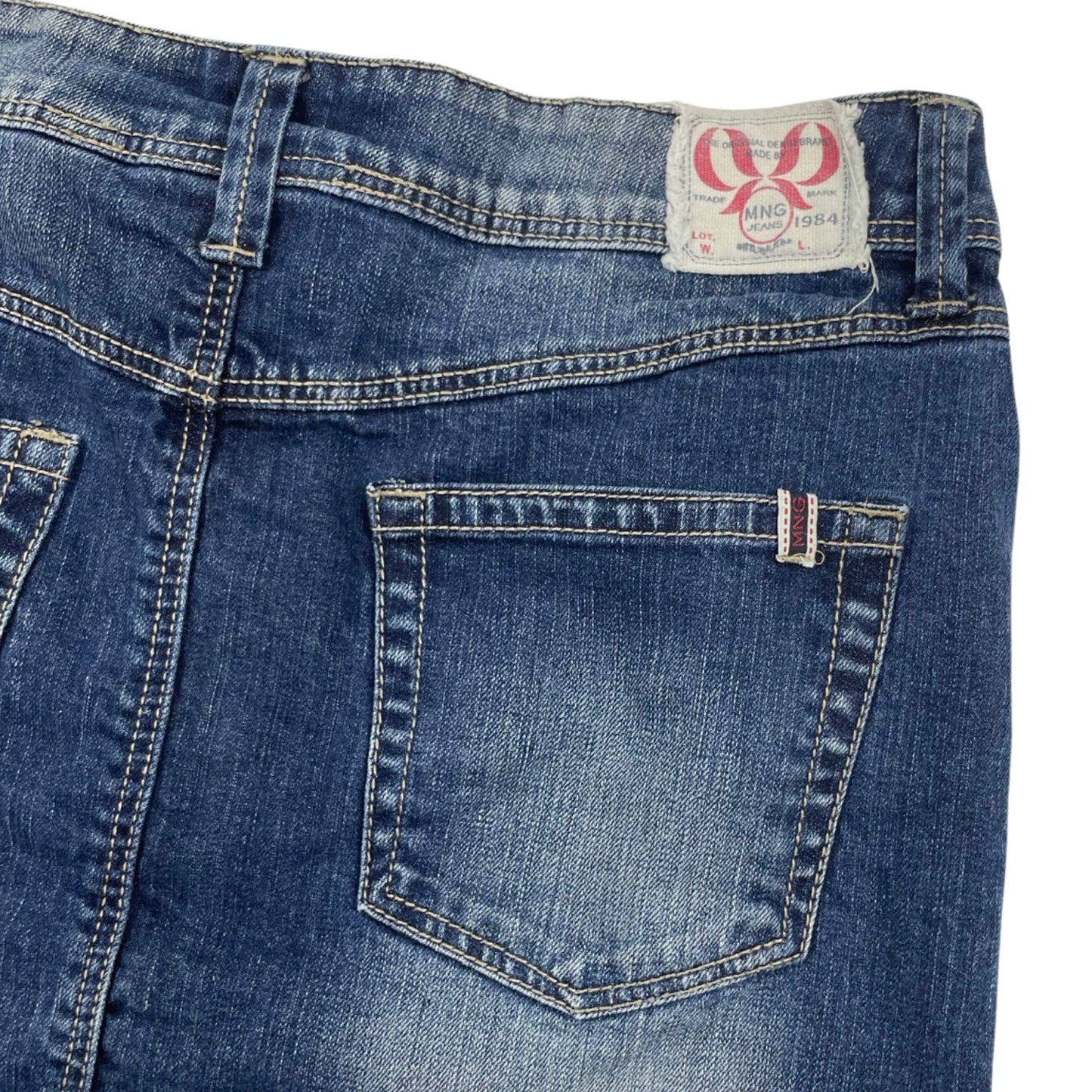 Vintage Denim Skirt Micro Low Rise 10