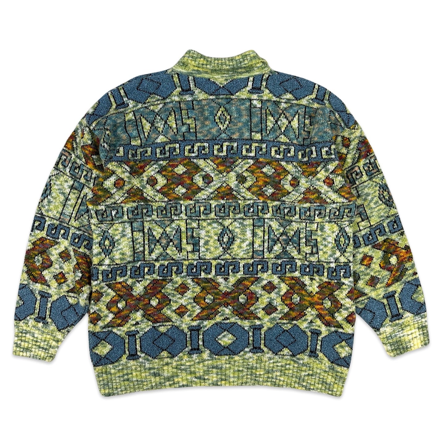 Vintage 90s Patterned Knit Jumper XL