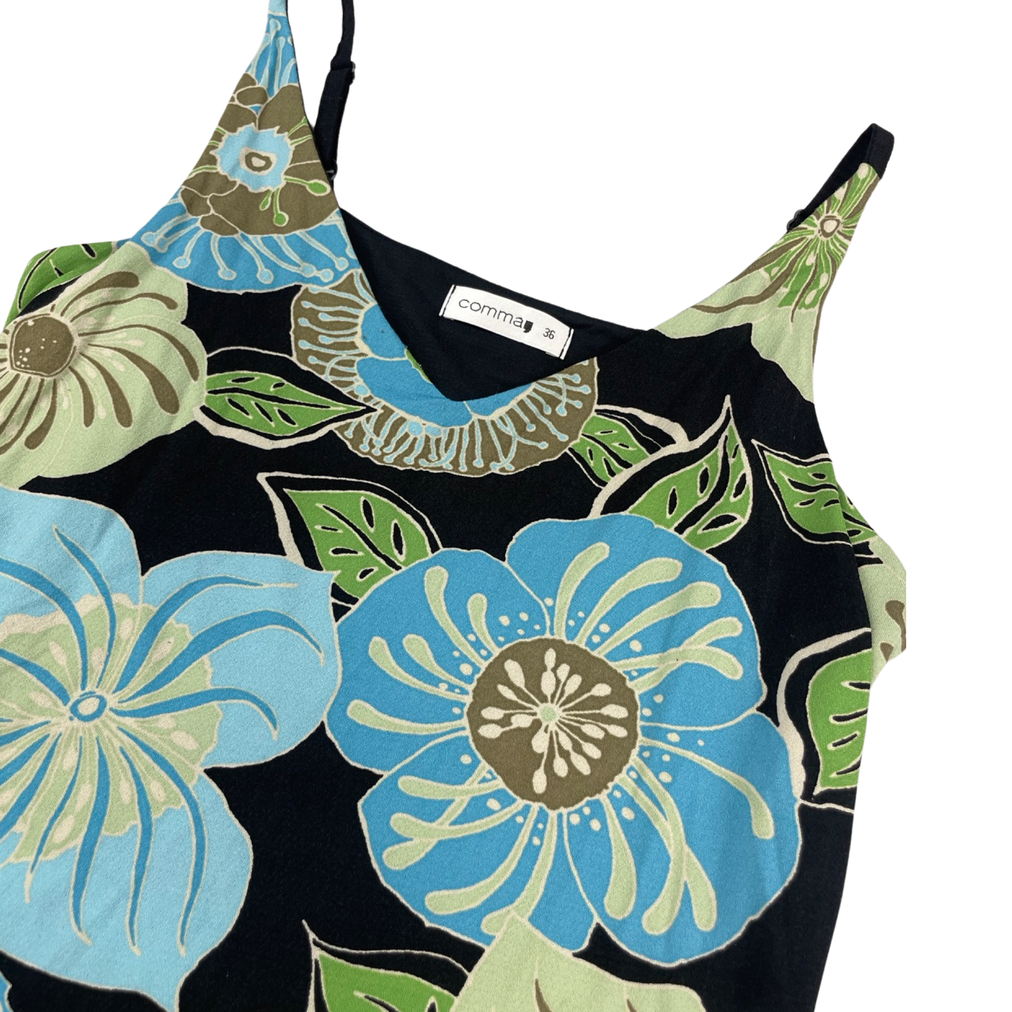 Vintage Floral Print Spaghetti Top 8
