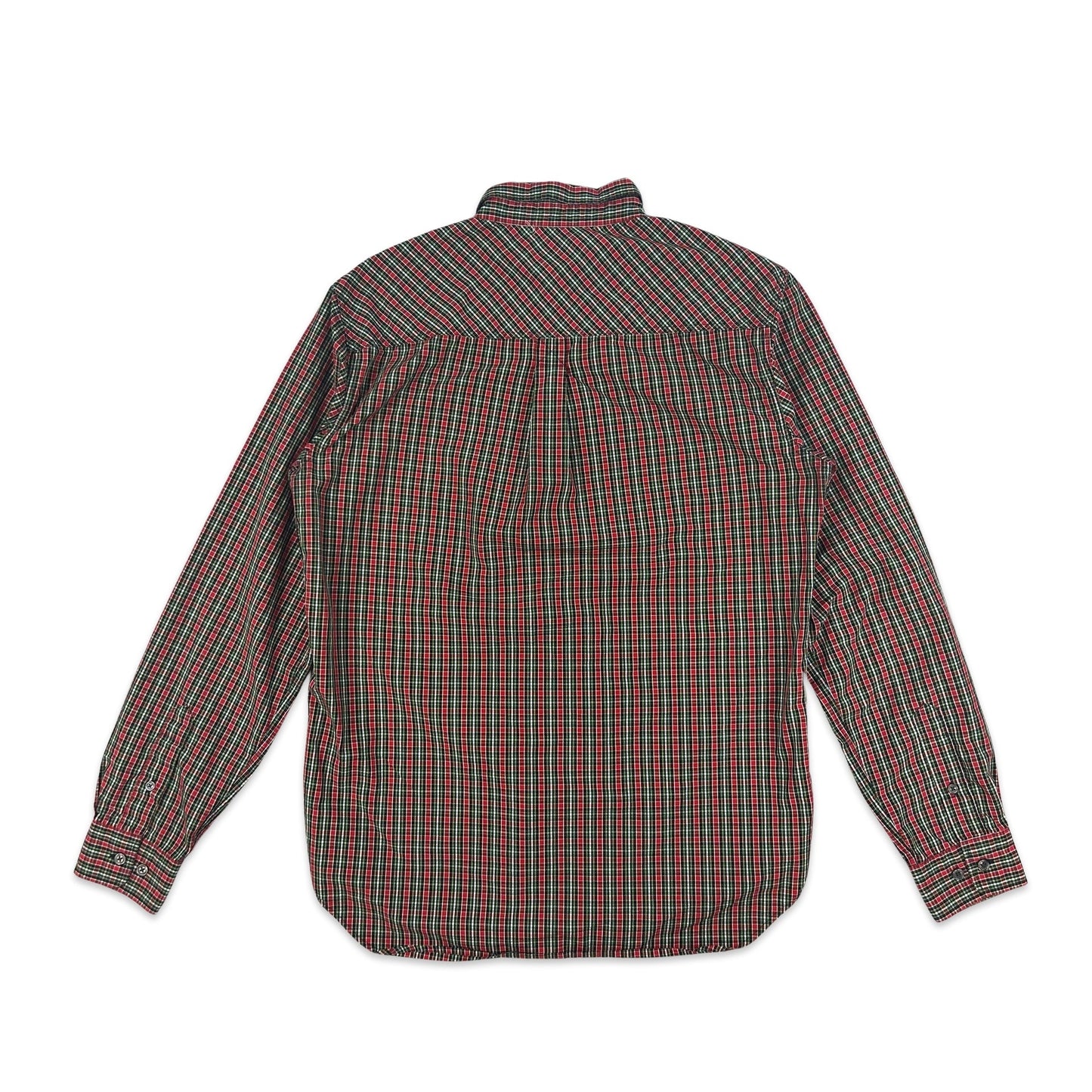 00s Vintage Lyle and Scott Plaid Shirt Red Green Black White M
