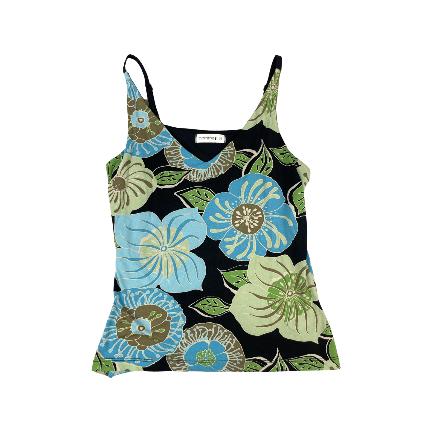 Vintage Floral Print Spaghetti Top 8