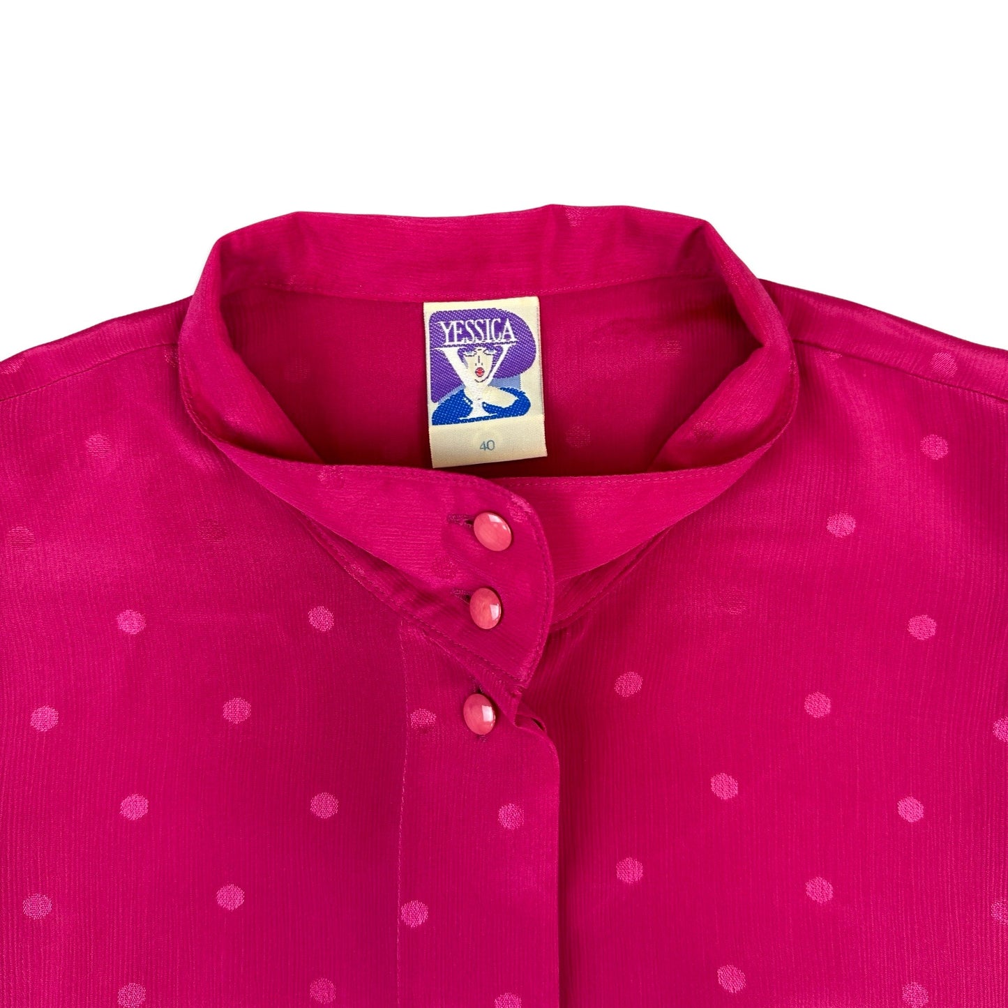 Vintage 80s Yessica Blouse Pink 10 12