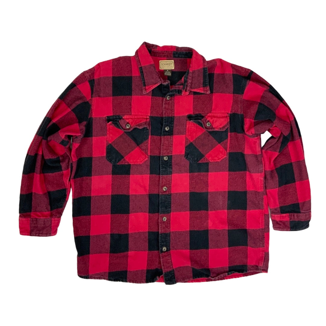 Vintage USA Imported Schmidt Plaid Flannel Shirt XL