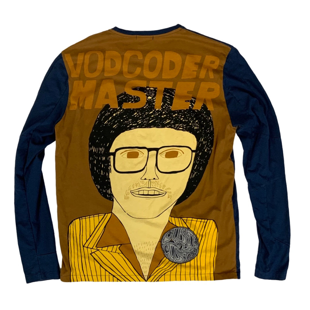 Vintage USA Vodcoder Master Long Sleeve T-Shirt Blue XL