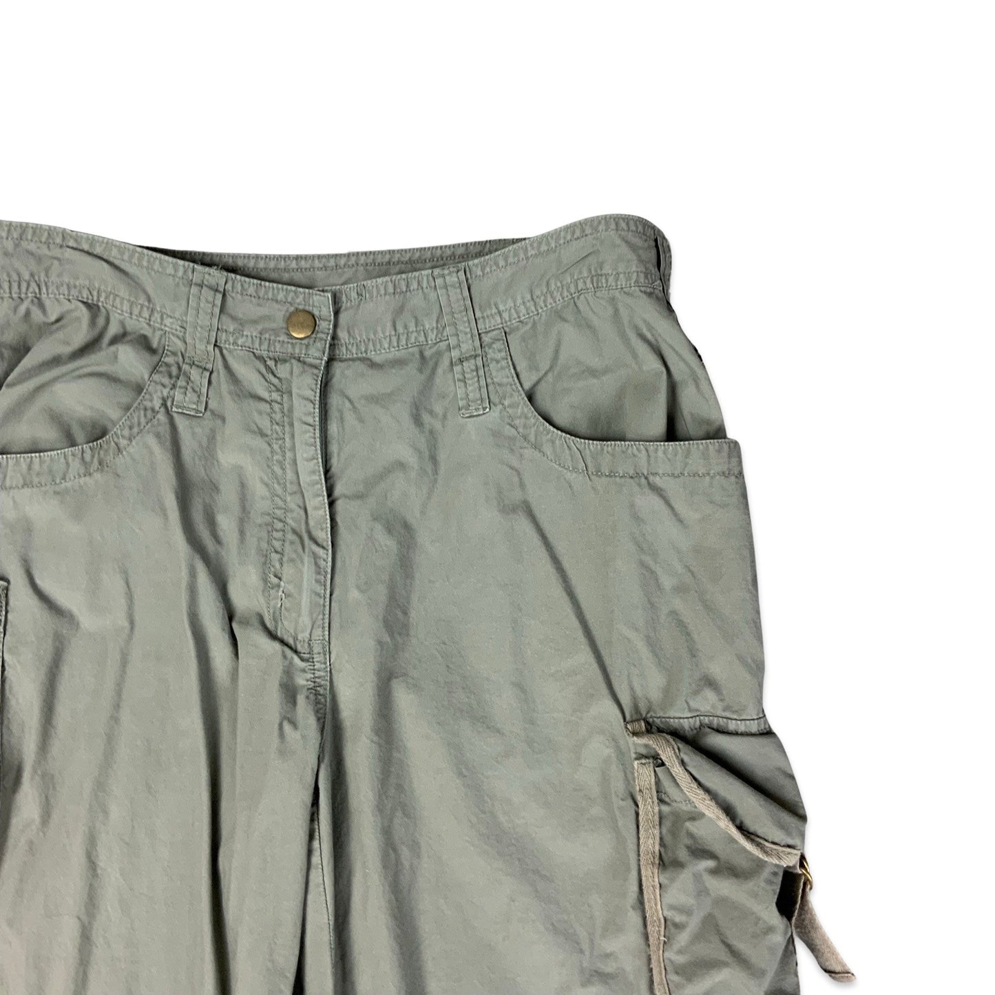 Y2K Green Cargo Trousers 10 12 14