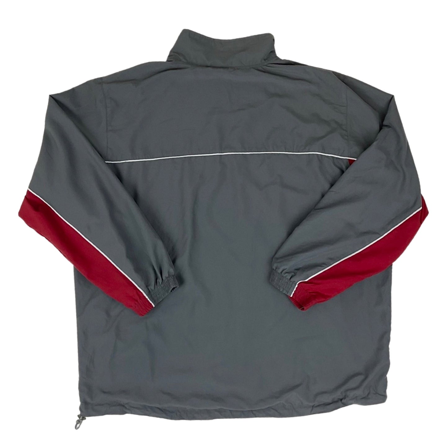Vintage Reebok Grey and Red Lightweight Track Windbreaker Size 3XL