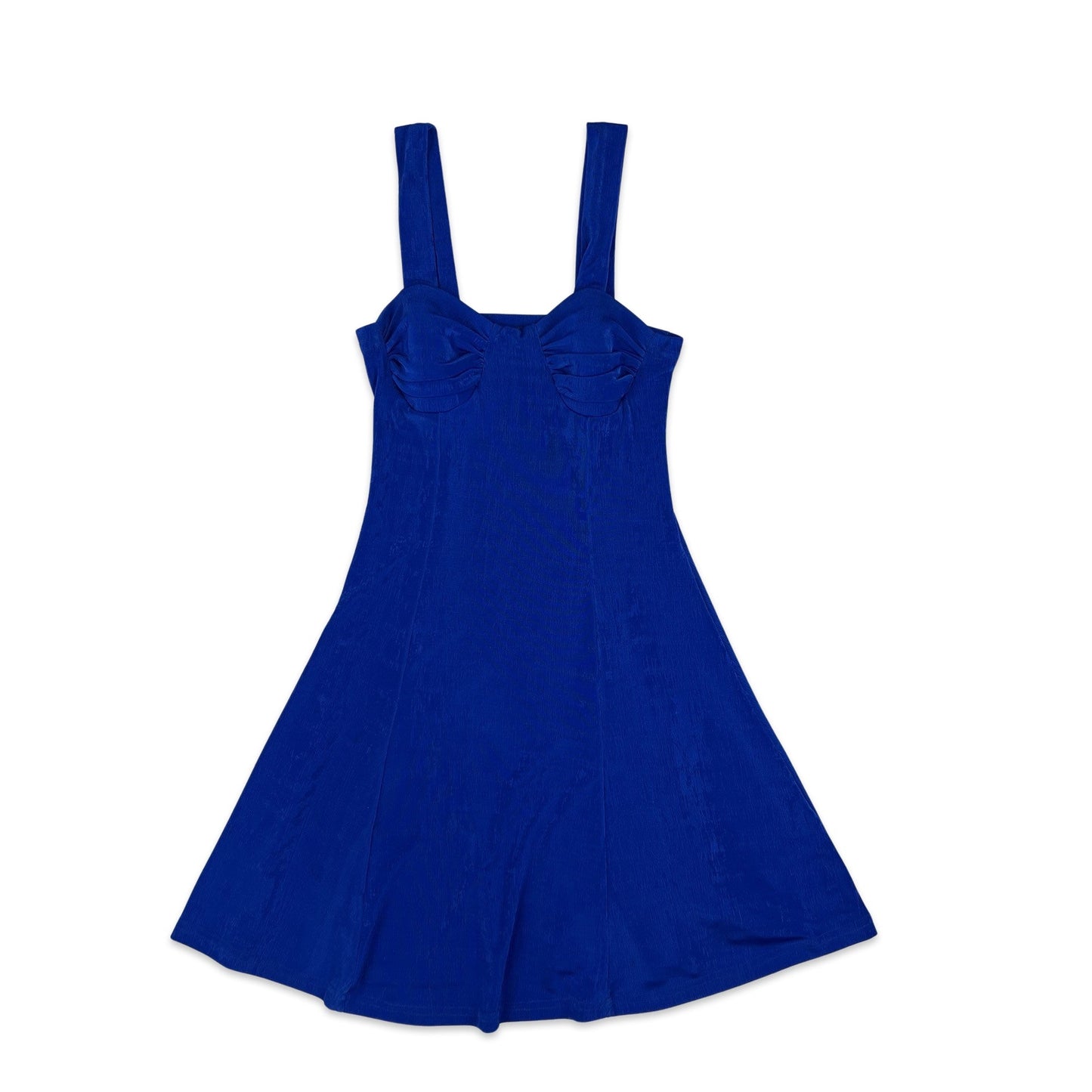 Vintage 90s Skater Dress Blue 6 8