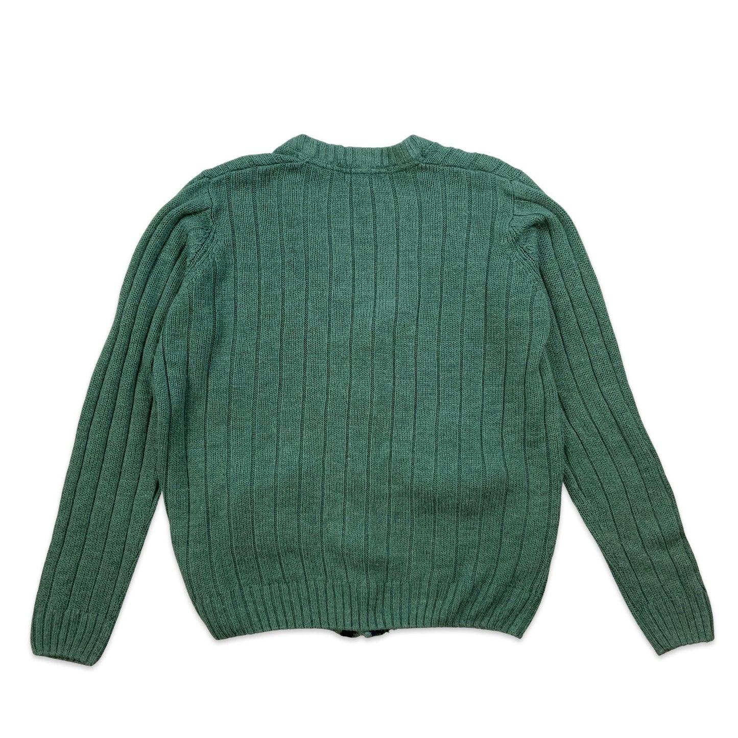 Green Cable Knit Cardigan M L