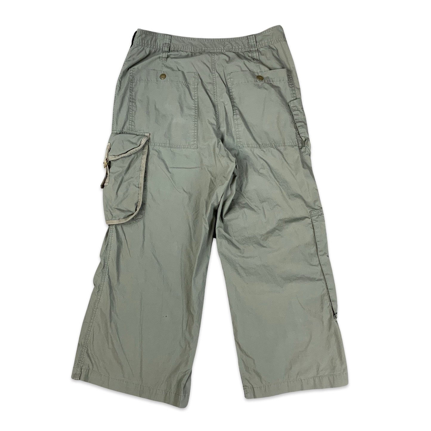 Y2K Green Cargo Trousers 10 12 14