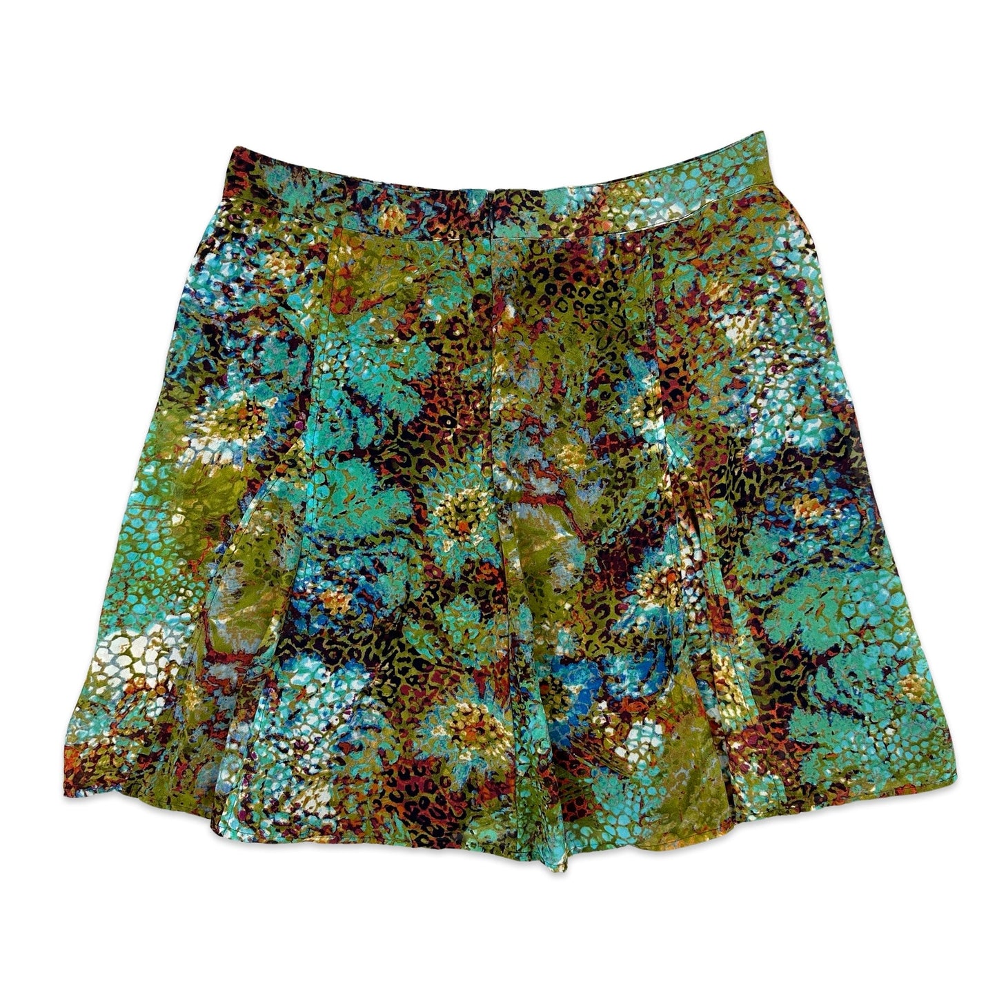 Vintage y2k Chiffon Patterned Mini Skirt 14