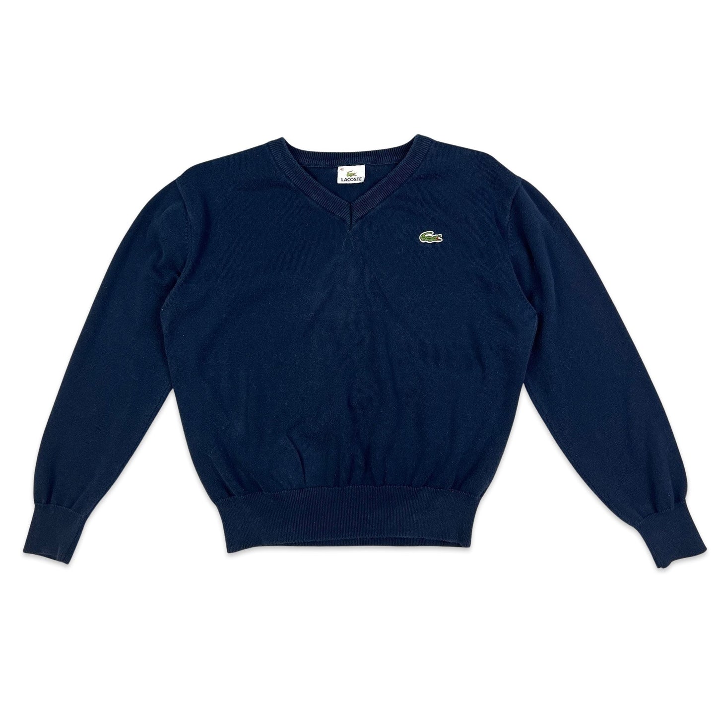 00s Vintage Lacoste Knit Jumper Navy S M