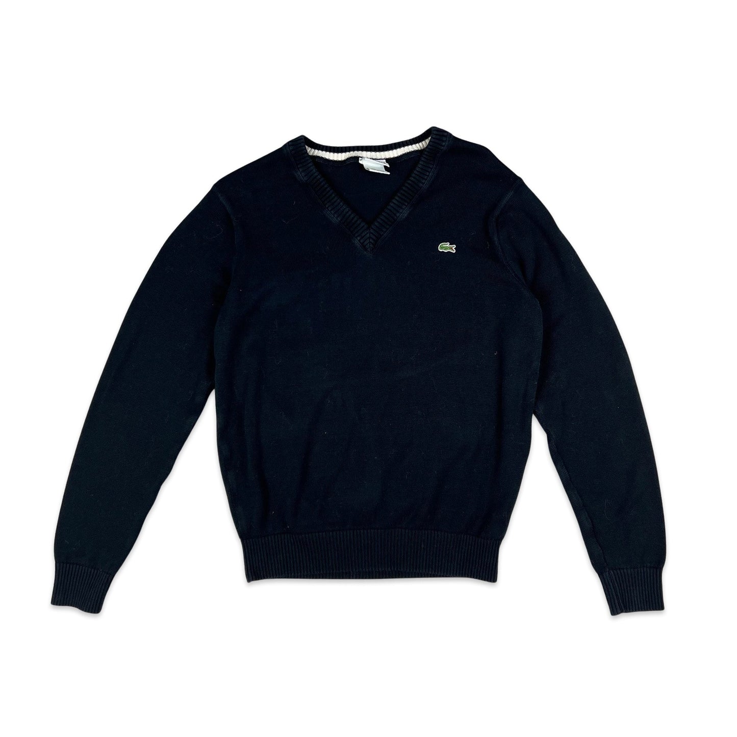 00s Vintage Lacoste Black Knit Jumper S M