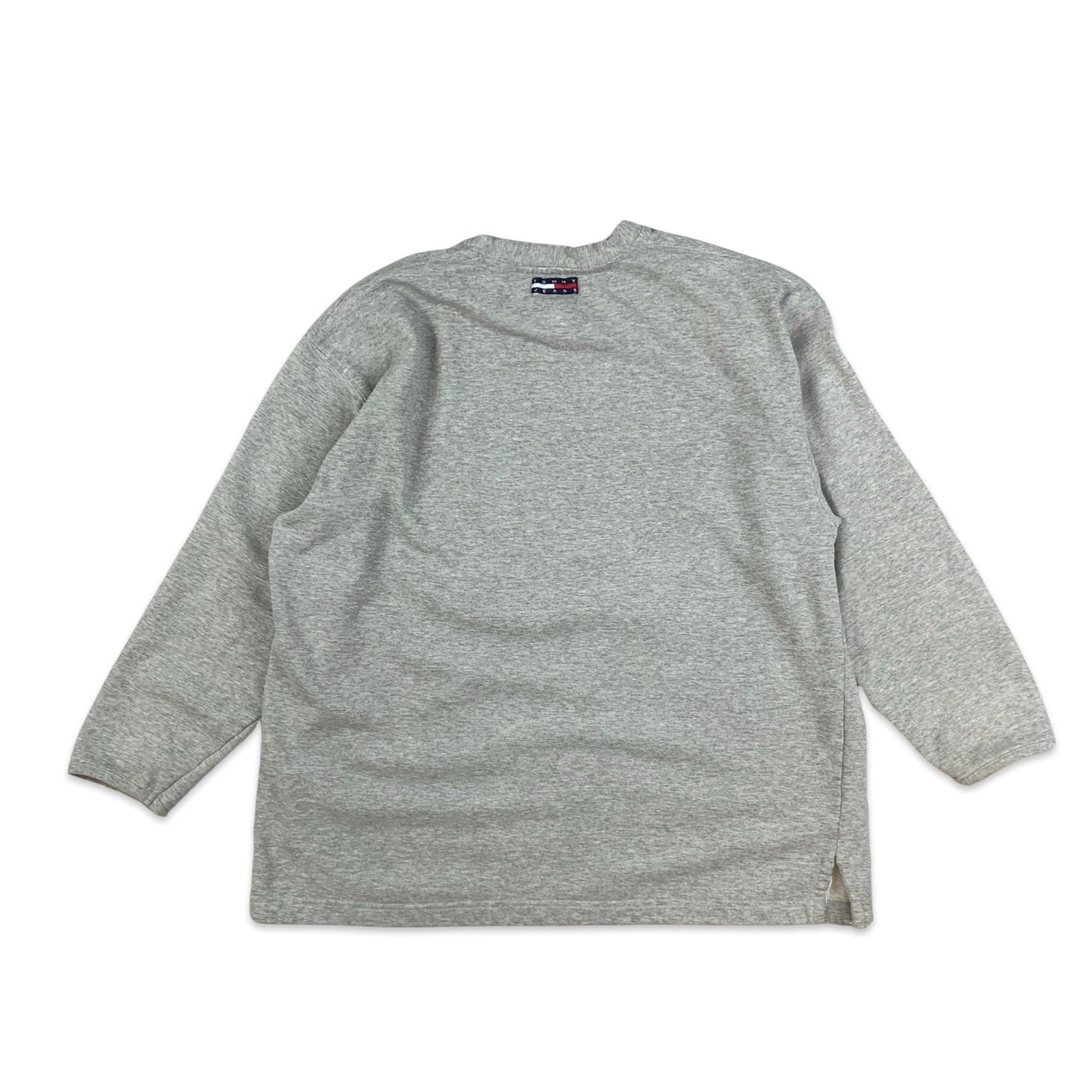 90s Vintage Grey Tommy Hilfiger Sweatshirt Navy Red Blue Graphic L XL 2XL