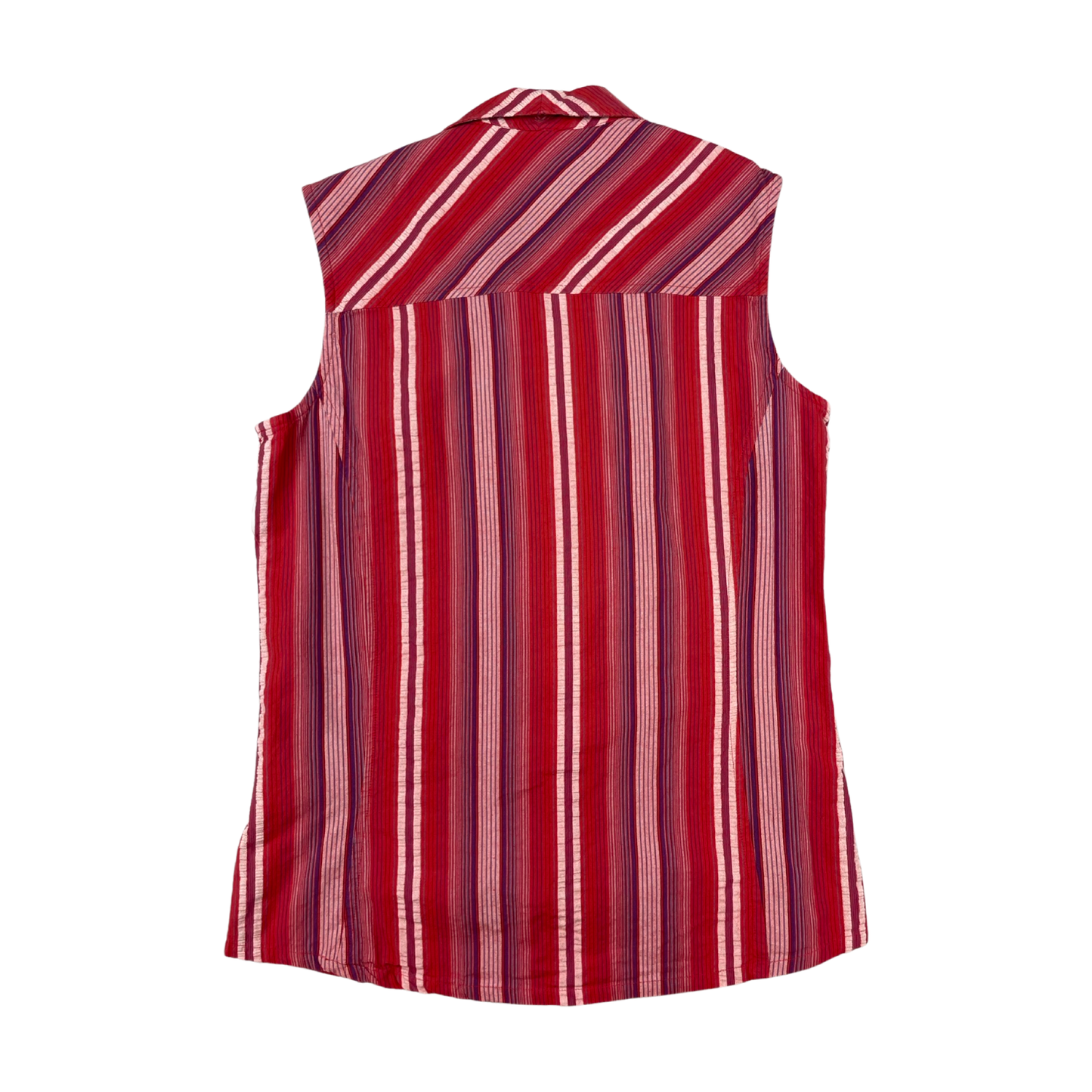 Vintage Jack Wolfskin Red Striped Sleeveless Shirt 8