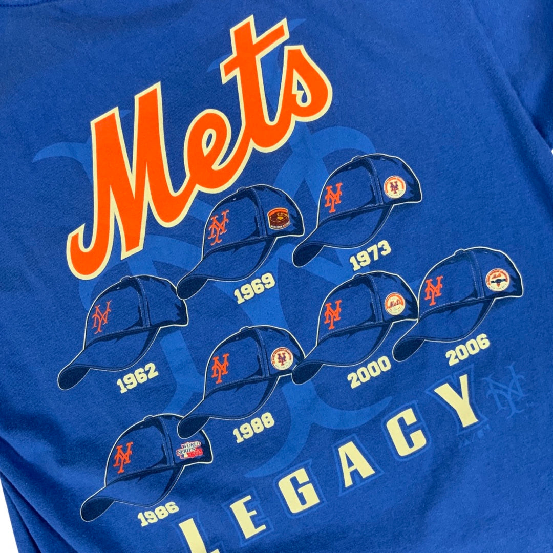 Vintage USA New York National League Mets Baseball T-Shirt Blue M