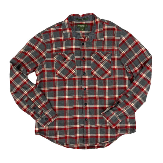 Vintage USA Imported Eddie Bauer Plaid Flannel Shirt L