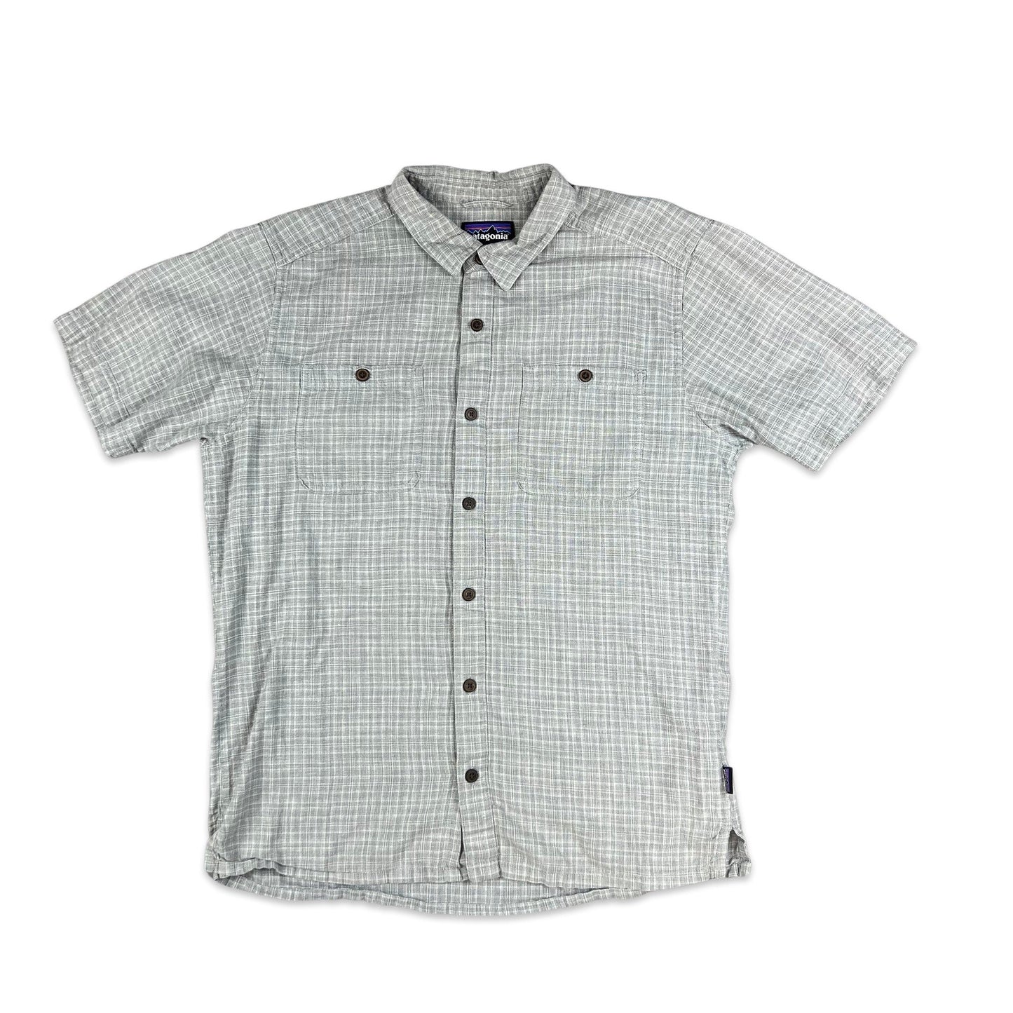 00s Grey Patagonia Check Shirt S M